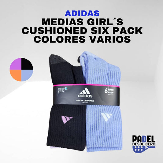 medias adidas girl cushioned six pack varios colores