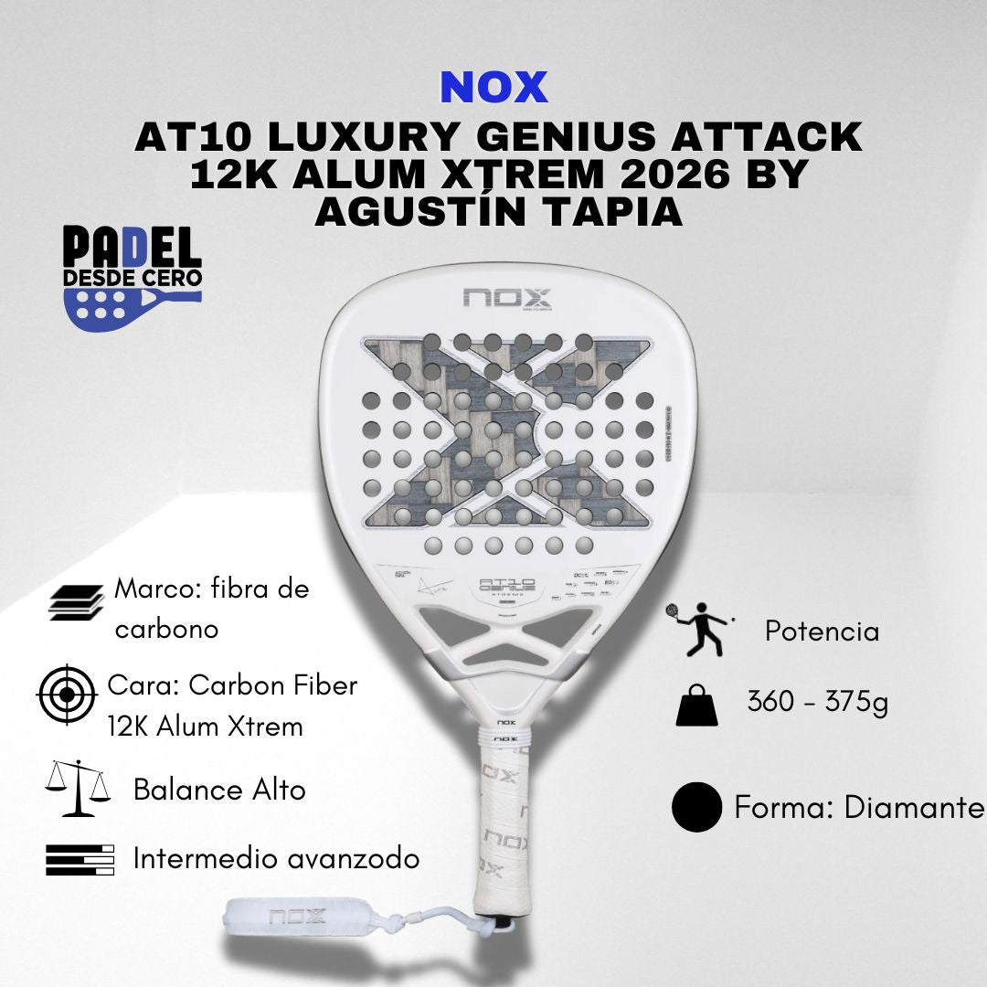 Pala nox Luxury Genius Attack 12k Alum XTREM Agustin Tapia
