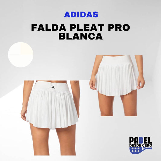falda  adidas pleat pro blanca