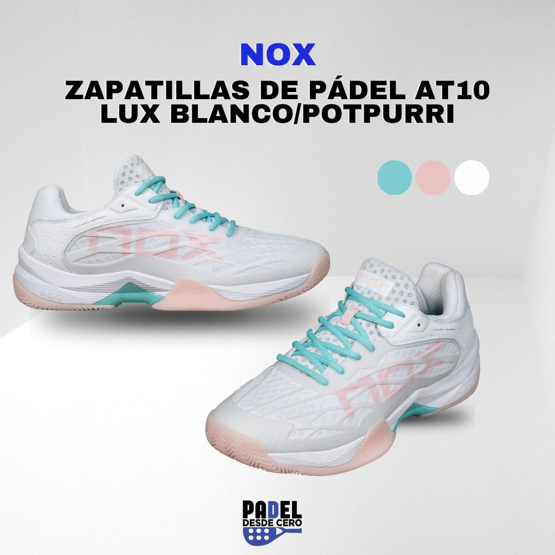 zapatos nox AT10 lux blanco / potpurri