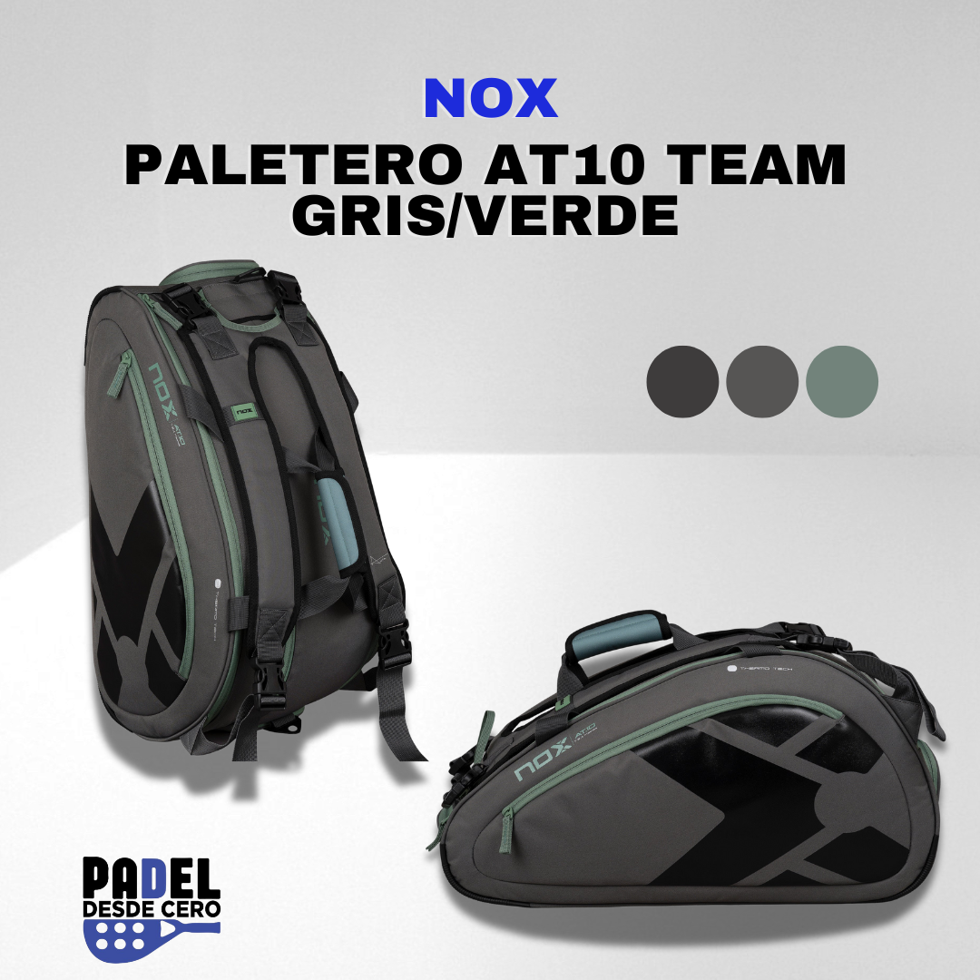 paletero nox AT10 team gris/verde