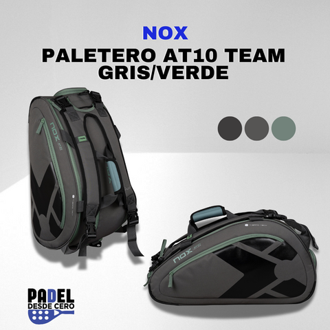 paletero nox AT10 team gris/verde