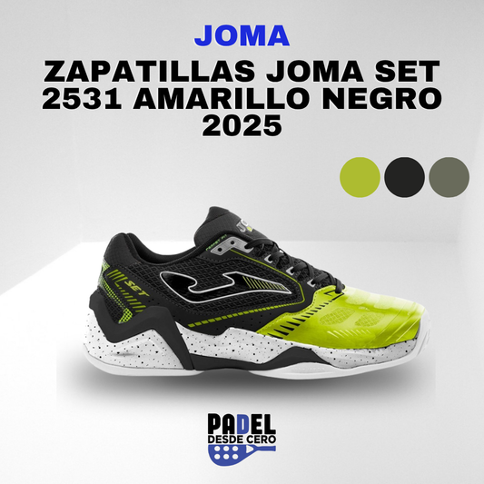 zapatillas joma set 2531 amarillo/negro 2025