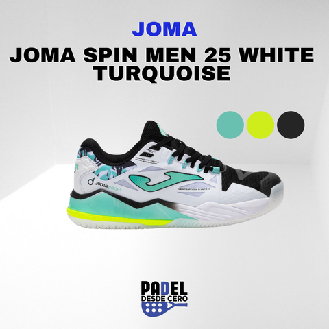 ZAPATOS JOMA SPIN MEN 25 WHITE TURQUIOSE
