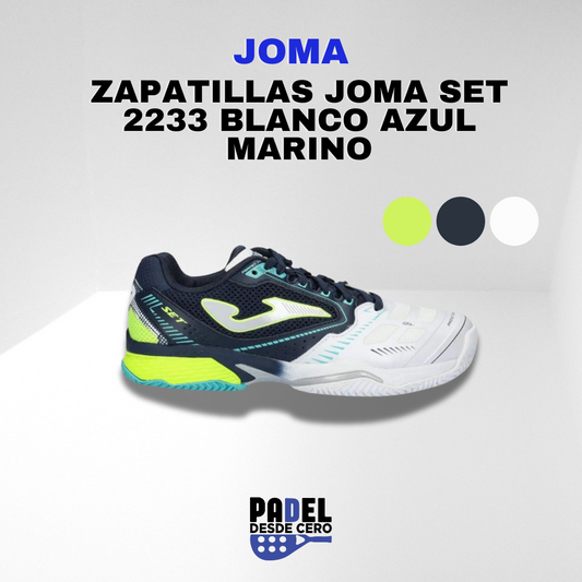 Zapatillas Joma Set 2233 Blanco Azul Marino