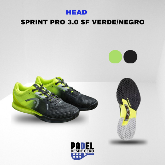 ZAPATOS HEAD SPRINT PRO 3.0 VERDE/NEGRO