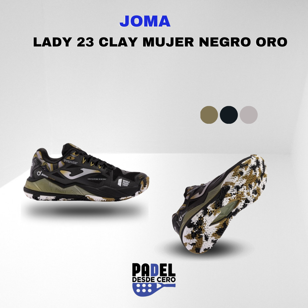 ZAPATOS JOMA LADY 23 NEGRO/ORO