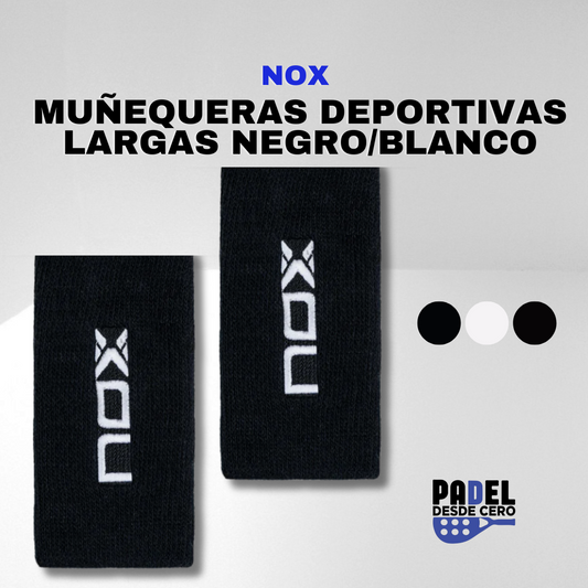 muñequeras nox largas negro/blanco