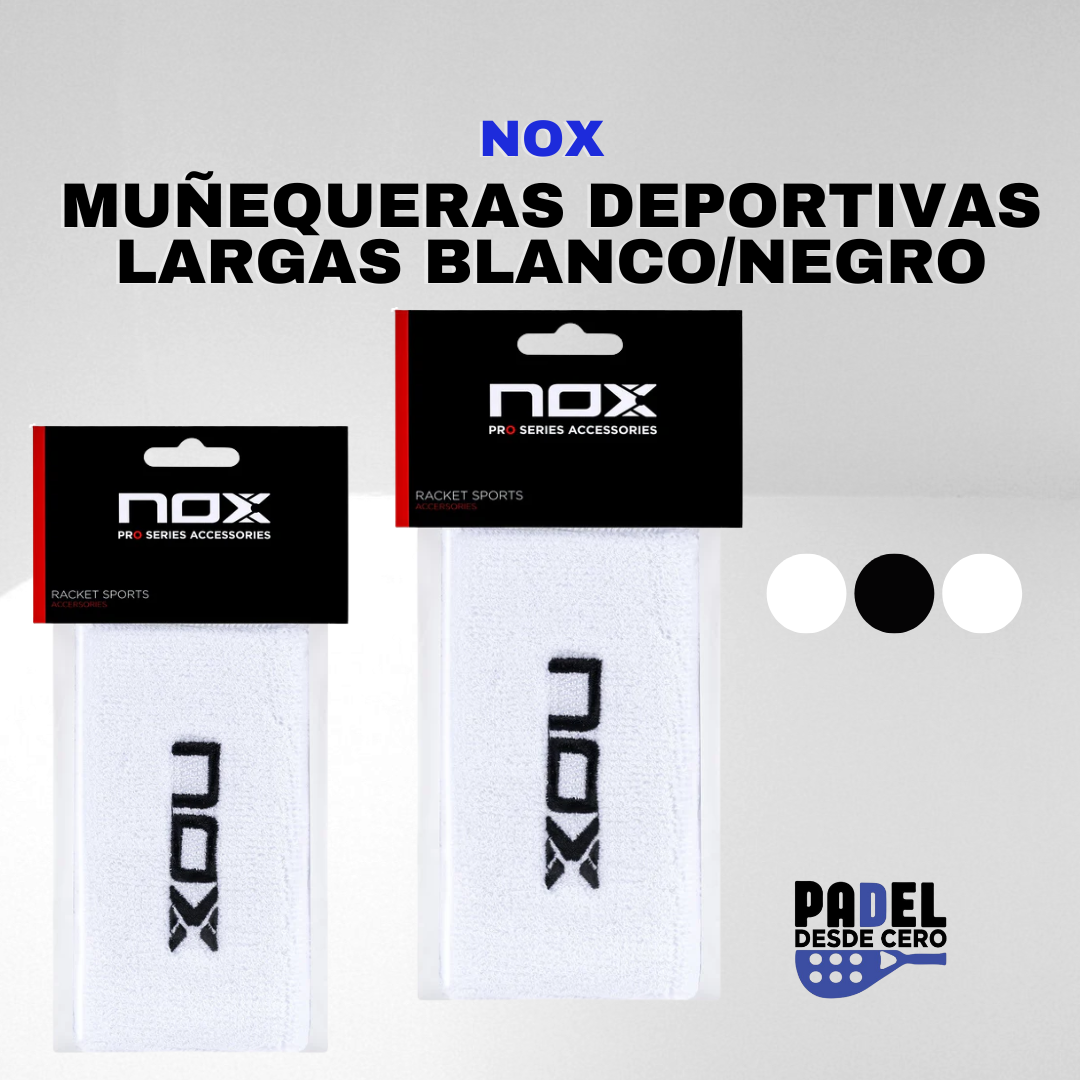 MUÑEQUERA NOX LARGA BLANCO/NEGRO