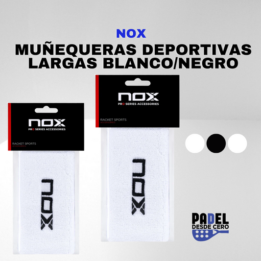 MUÑEQUERA NOX LARGA BLANCO/NEGRO