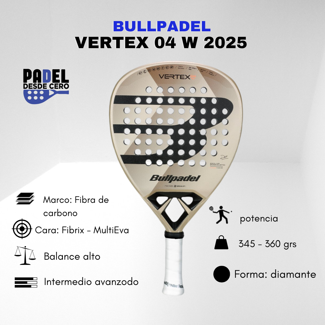 PALA BULLPADEL VERTEX 04 W 2025