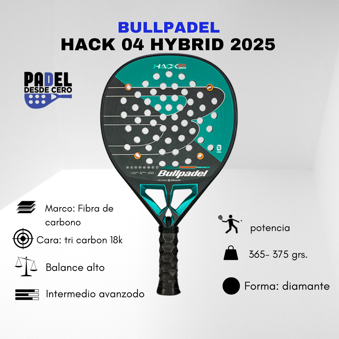 PALA BULLPADEL HACK 04 HYBRID 2025