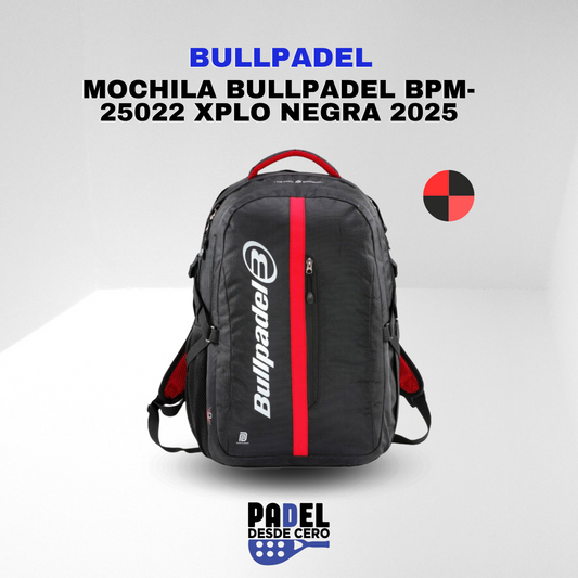 MOCHILA BULLPADEL BPM25022 XPLO NEGRA 2025